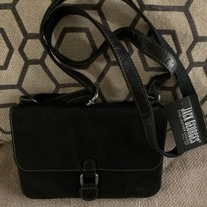 Jack Georges wallet on a string